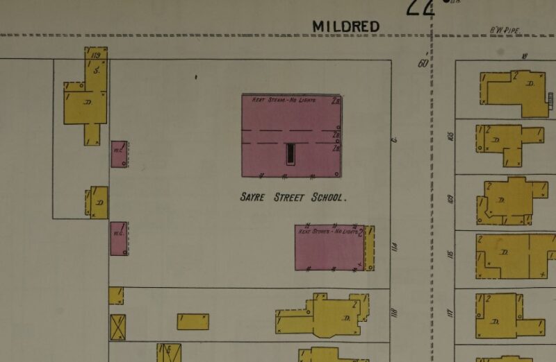 1900 sanborn map sayre street
