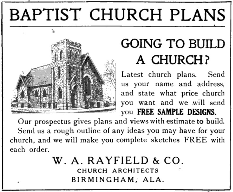 w a rayfield church architects